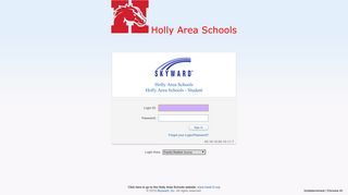 Holly Area Schools Holly Area Schools - Login - Powered by Skyward