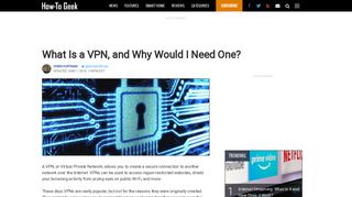 What Is a VPN, and Why Would I Need One? - How-To Geek