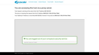 Zscaler Cloud Security: My IP Address