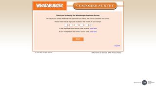 Whataburger Customer Survey - Welcome