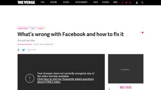 What's wrong with Facebook and how to fix it - The Verge