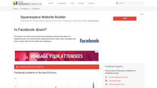 Facebook down? Current status and problems - Is The Service Down ...