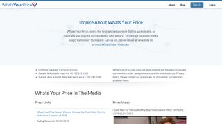 WhatsYourPrice Dating - Our Press and Media Coverage