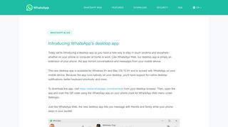desktop app - WhatsApp Blog