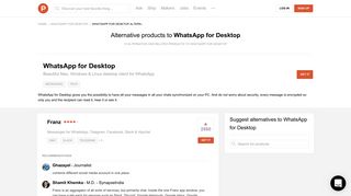 10 Alternatives to WhatsApp for Desktop | Product Hunt
