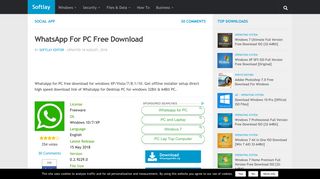 WhatsApp For PC ( Desktop ) Free Download 32Bit & 64Bit - Softlay
