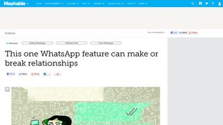This one WhatsApp feature can make or break relationships - Mashable