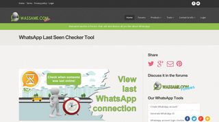 WhatsApp Last Seen Checker Tool - Wassame