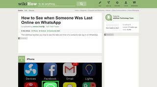 How to See when Someone Was Last Online on WhatsApp: 8 Steps