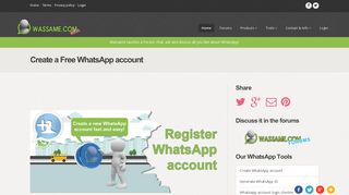 Create a Free WhatsApp account - Wassame