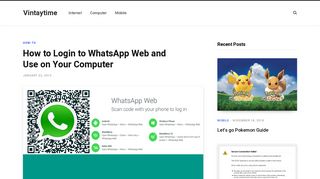 How to Login to WhatsApp Web and Use on Your Computer | Vintaytime