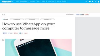 How to use WhatsApp on your computer - Mashable