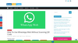 How To Use WhatsApp Web Without Scanning QR Code -