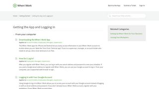 Getting the App and Logging In – When I Work Help Center