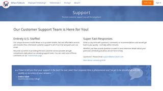 #1 in Customer Support | WhenToWork
