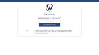WhenToWork.com - Forgot Password