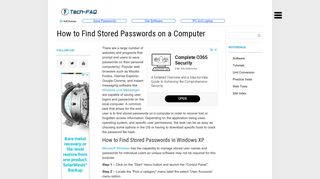 How to Find Stored Passwords on a Computer - The Tech-FAQ
