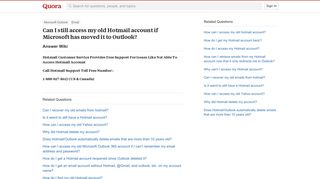 Can I still access my old Hotmail account if Microsoft has moved ...