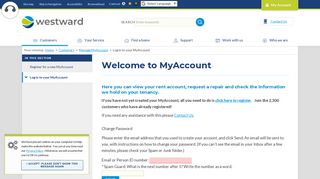 Log in to your MyAccount | Westward