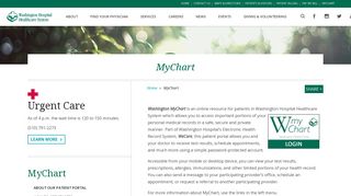MyChart | Washington Hospital Healthcare System