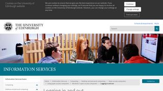 Logging in and out | The University of Edinburgh