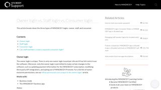 Owner login vs. Staff login vs. Consumer login - MINDBODY Support