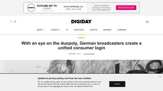 With an eye on the duopoly, German broadcasters create a unified ...