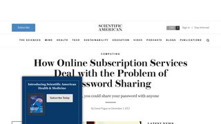 How Online Subscription Services Deal with the Problem of Password ...