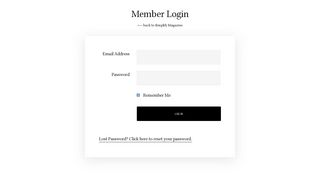 Member Login - Simplify Magazine