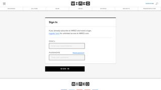 WIRED – Sign in | WIRED