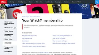 Your Which? membership - Which.co.uk