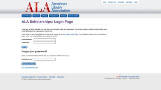 ALA Scholarships: Login Page | American Library Association