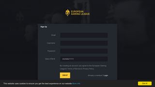 Sign Up - European Gaming League