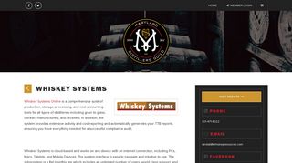 Whiskey Systems - Maryland Distillers Guild