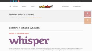 Explainer: What is Whisper? A guide to the anonymous app - Webwise