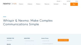Nexmo Find a Partner Showcase | Whispir