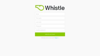 Sign up - Whistle