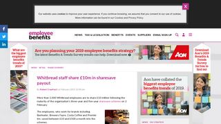 Whitbread staff share £10m in sharesave payout - Employee Benefits