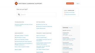 WhiteBox Learning Support - Zendesk