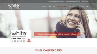 White Calling Card | Low cost international calling