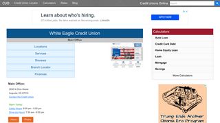 White Eagle Credit Union - Augusta, KS - Credit Unions Online