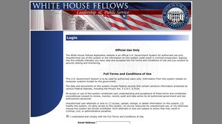 Login - White House Fellows