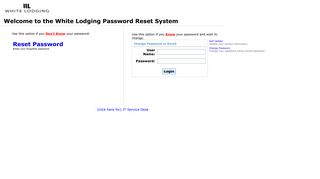 White Lodging Self Service Password Management
