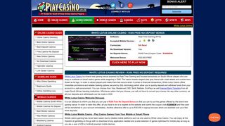 White Lotus Online Casino - ZAR Players Get R300 Free! - PlayCasino
