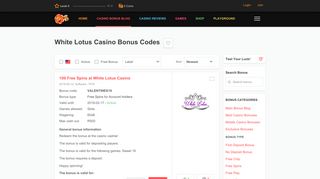 White Lotus Casino Bonus Codes - thebigfreechiplist