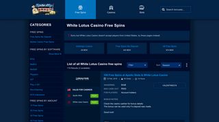 Newest White Lotus Casino Free Spins Bonuses - SpinMyBonus.com