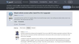 Blank white screen after Jamf Pro 10.2 upgrade | Discussion | Jamf ...