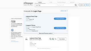 Login Page | Whitepages