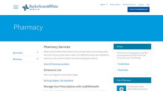 Pharmacy - Baylor Scott & White Health