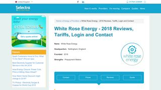 White Rose Energy - 2018 Reviews, Tariffs, Login and Contact | Selectra